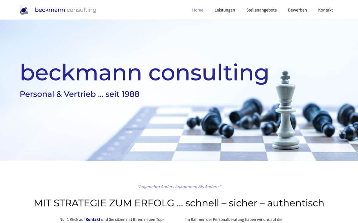 Screenshot von beckmann consulting