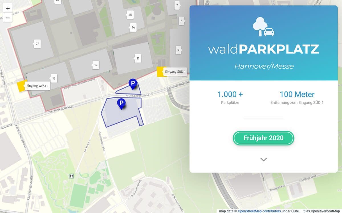 Screenshot von Waldparkplatz Hannover